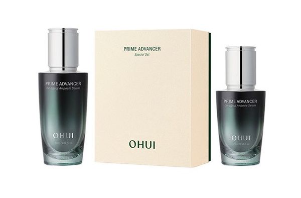 Bộ Tinh Chất Ngăn Ngừa Lão Hóa Ohui Xanh Prime Advancer De-Aging Ampoule Serum 50ml + 20ml