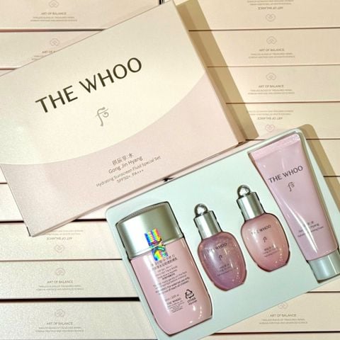Bộ Kem Chống Nắng Whoo Hồng Gongjinhyang Soo Vital Hydrating Sun