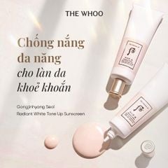 Bộ Kem Chống Nắng Dưỡng Trắng Whoo Gongjinhyang Seol Radiant White Tone Up Sunscreen SPF50+/PA++++