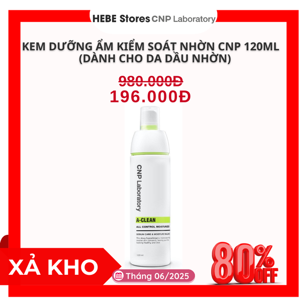 Kem Dưỡng Ẩm Kiểm Soát Nhờn CNP Laboratory A-Clean All Control Moisturizer 120ml