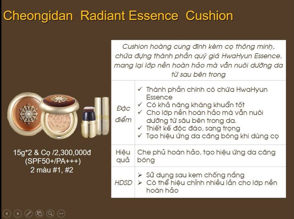 Phấn Nước Dưỡng Trắng Chống Nhăn Whoo Cheongidan Cushion SPF50+/PA+++ Hàng Cty LG Vina