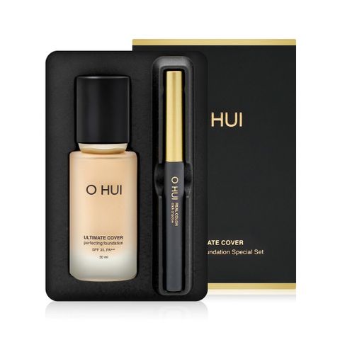 Set Kem Nền OHUI Ultimate Cover Perfecting Foundation Special Set Tone 2