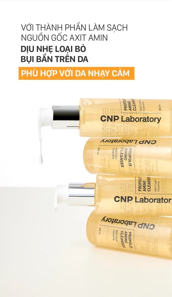 Sữa Rửa Mặt Tinh Chất Keo Ong CNP Propolis Amino Cleanser 200ml