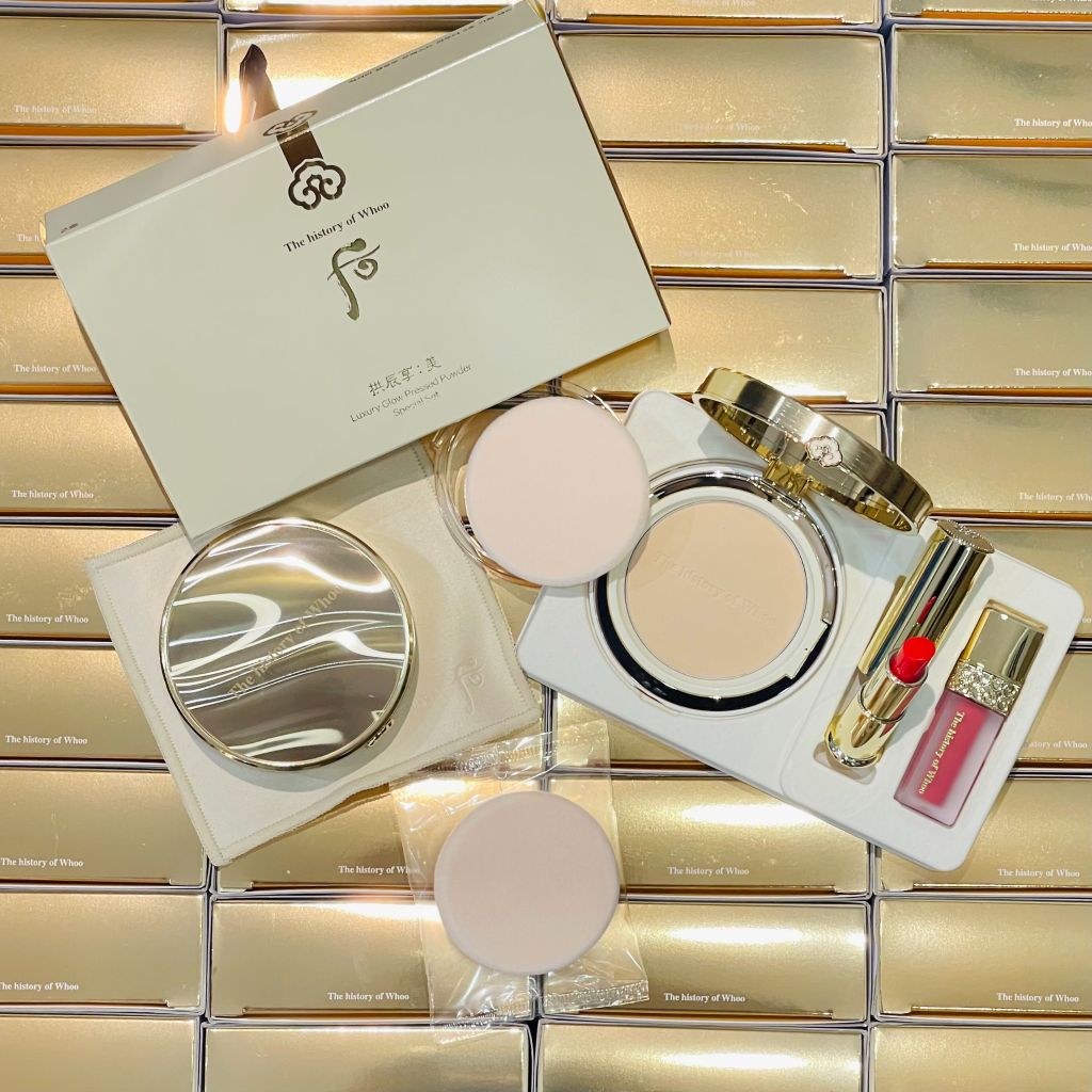 Phấn Phủ Whoo Gongjinhyang Mi Luxury Glow Pressed Powder Special Set