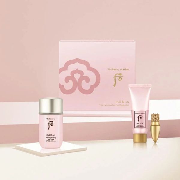 Bộ Kem Chống Nắng Whoo Hồng Gongjinhyang Soo Vital Hydrating Sun