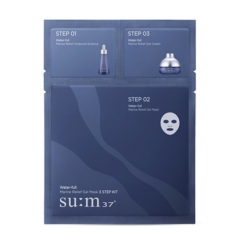 Mặt Nạ Cấp Nước Sum37 Water-Full Marine Relief Gel Mask 3 Step Kit