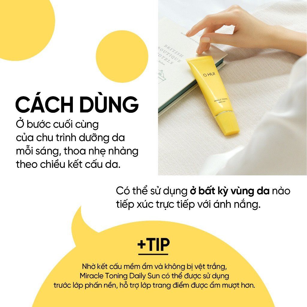 Set Kem Chống Nắng Đa Nắng Ohui Miracle Toning Daily Sun Special Set