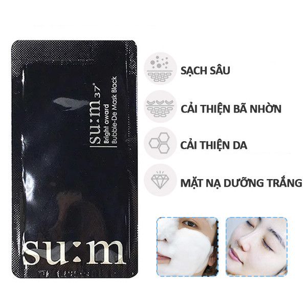 Gói Mặt Nạ Thải Độc SU:M37 Bright Award Bubble-De Mask Black 4.5ml