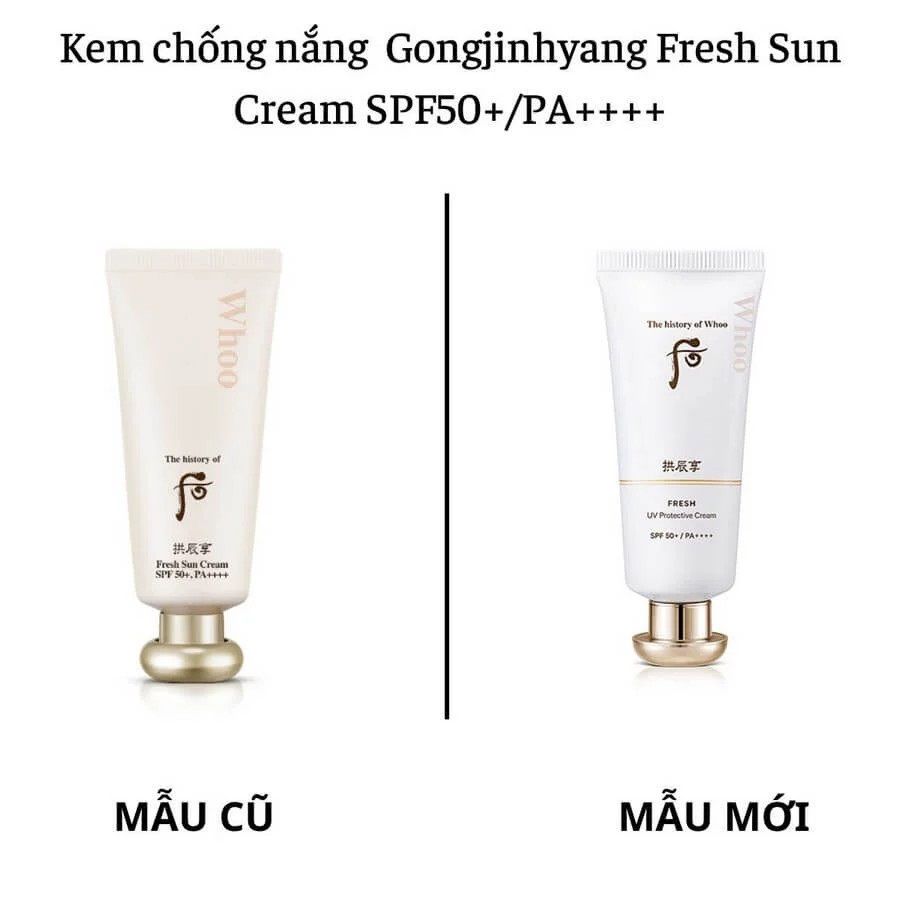Kem Chống Nắng Hoàng Cung whoo Gongjinhyang Fresh Sun Cream SPF 50+++ 60ml