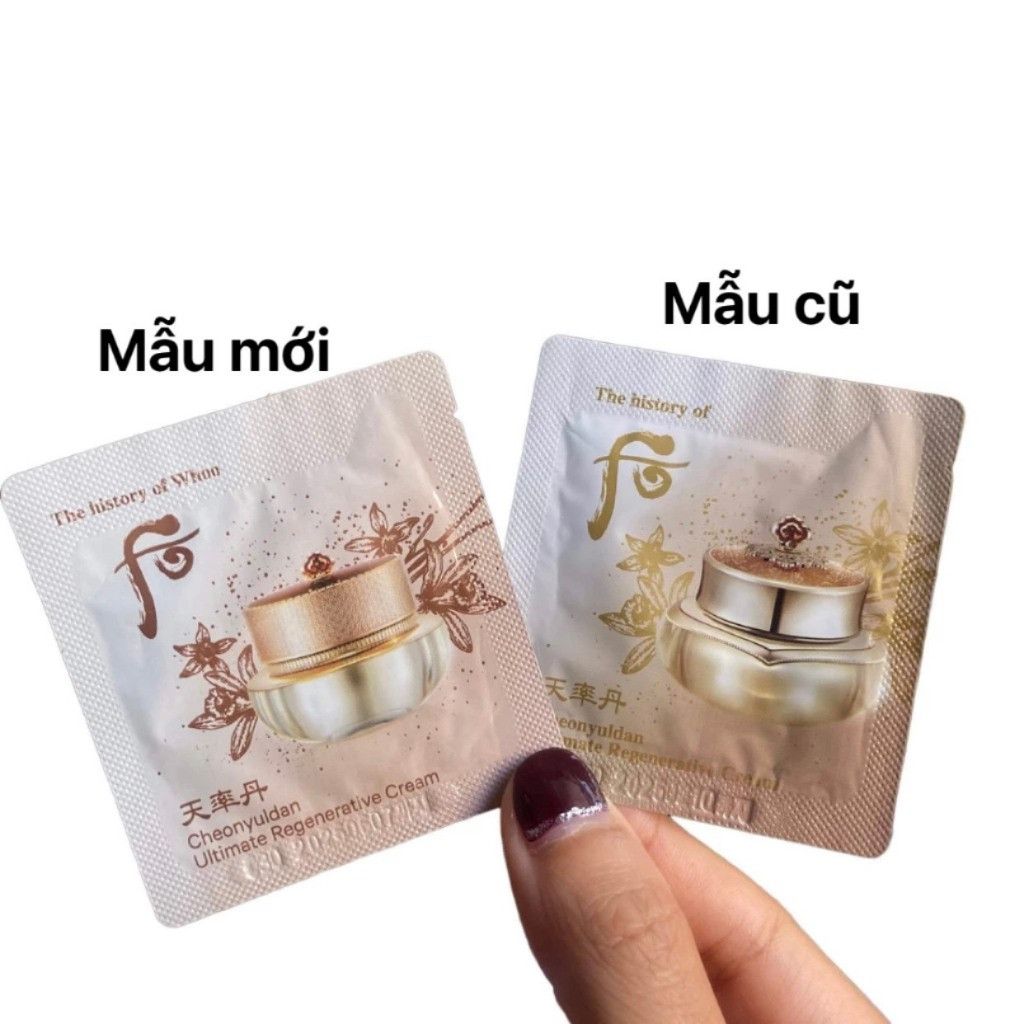 Combo Sample Kem Dưỡng Chống Lão Hóa Whoo Cheonyuldan Regenerative Cream Dạng gói