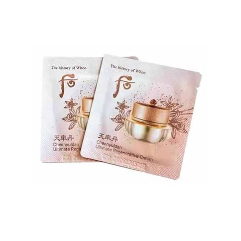 Combo Sample Kem Dưỡng Chống Lão Hóa Whoo Cheonyuldan Regenerative Cream Dạng gói