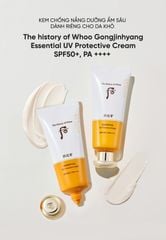 Kem Chống Nắng Dưỡng Ẩm Whoo Whoo Gongjinhyang Essential UV Protective Cream SPF 50+/PA++++ 60ml