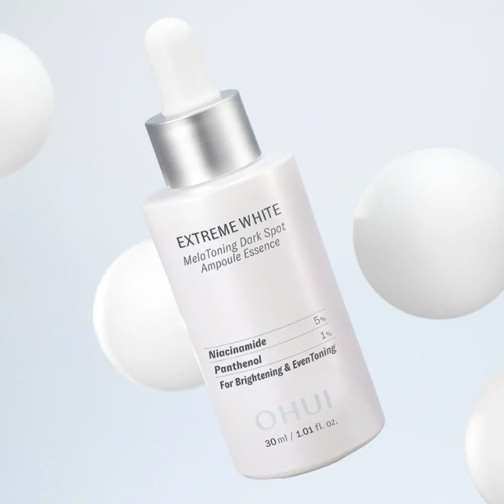 Bộ Tinh Chất Mờ Nám Trắng Da OHUI Extreme White Melatoning Dark Spot Ampoule Essence Special Set Hàng Nội Địa