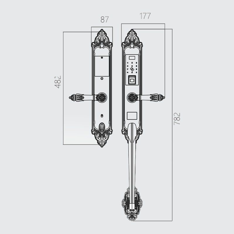 khóa đại sảnh điện tử Kassler KL - 969C