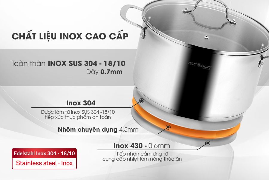Nồi luộc gà INOX cao cấp Eurosun MS1602 - Kings