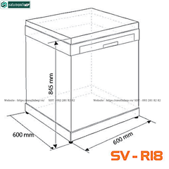 Máy rửa bát Sevilla SV - R18 ( 14-16 bộ bát đĩa Châu Âu - Độc lập)