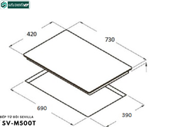 Bếp từ đôi Sevilla SV - M500T Inverter tiết kiệm điện