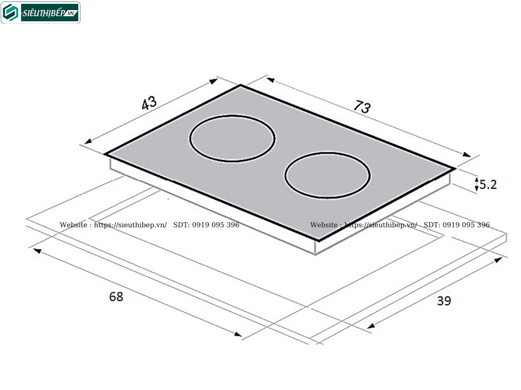 Bếp kết hợp Pramie PRMY - 2105 (Từ kết hợp điện -  Made in Malaysia)