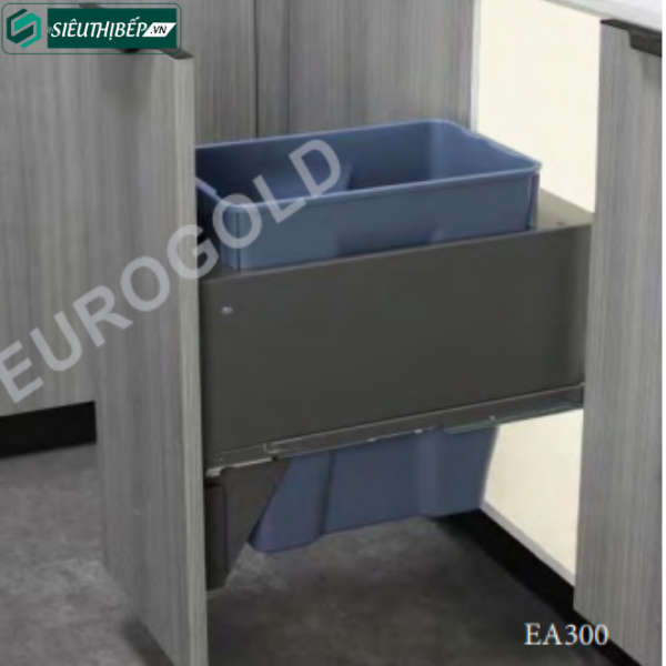Thùng rác Eurogold EA300 / EA400 (Âm tủ giảm chấn cao cấp)