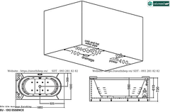 Bồn tắm massage Euroking EU – 1312 ESSENCE (Hệ thống 6 mắt sục massage)