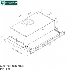 Máy hút mùi Fagor 3AF3 - 641B / 3AF3 - 741B / 3AF3 - 941B (Âm tủ - Made in Turkey)