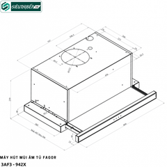 Máy hút mùi Fagor 3AF3 - 642X / 3AF3 - 942X (Âm tủ - Made in Turkey)