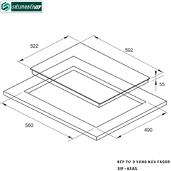 Bếp từ Fagor 3IF - 63AS (3 vùng nấu - Made in Poland)