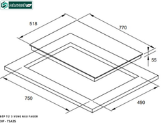 Bếp từ Fagor 3IF - 73A2S (3 vùng nấu - Made in Poland)