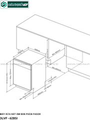 Máy rửa bát Fagor 3LVF - 62BSI (Âm bán phần - 13 bộ đồ ăn Châu Âu)