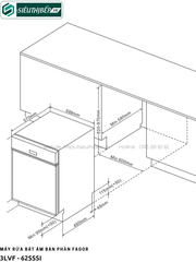 Máy rửa bát Fagor 3LVF - 62SSSI (Âm bán phần - 13 bộ đồ ăn Châu Âu)