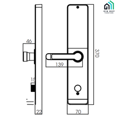 Khóa điện tử Kassler KL - 555 mở khóa bằng APP điện thoại thông minh