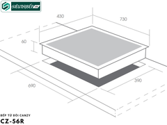 Bếp từ đôi Canzy CZ - 56R Inverter tiết kiệm điện