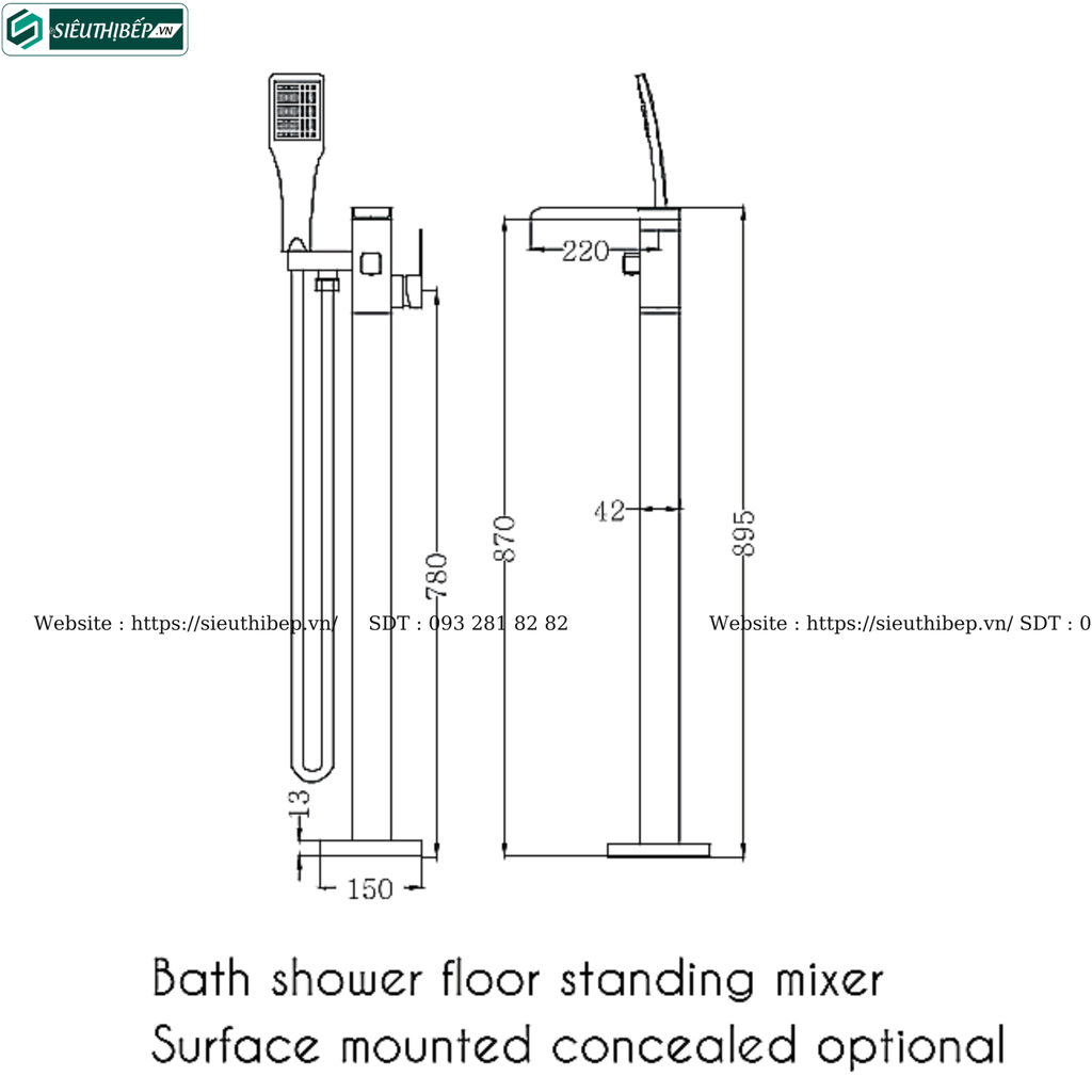 Vòi bồn tắm Euroking EU - 61020