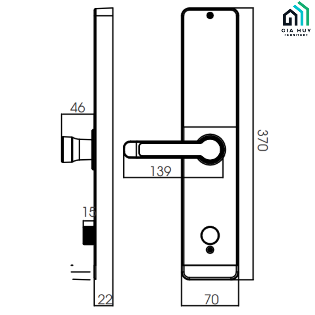 Khóa điện tử Kassler KL - 678 GOLD mở khóa bằng APP điện thoại thông minh