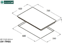 Bếp từ đôi Sevilla SV - T90S Inverter tiết kiệm điện