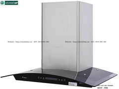 Máy hút mùi Pramie AC17 - 900 / AC17 - 700 (Áp tường, chữ T kính cong - Made in Thailand)