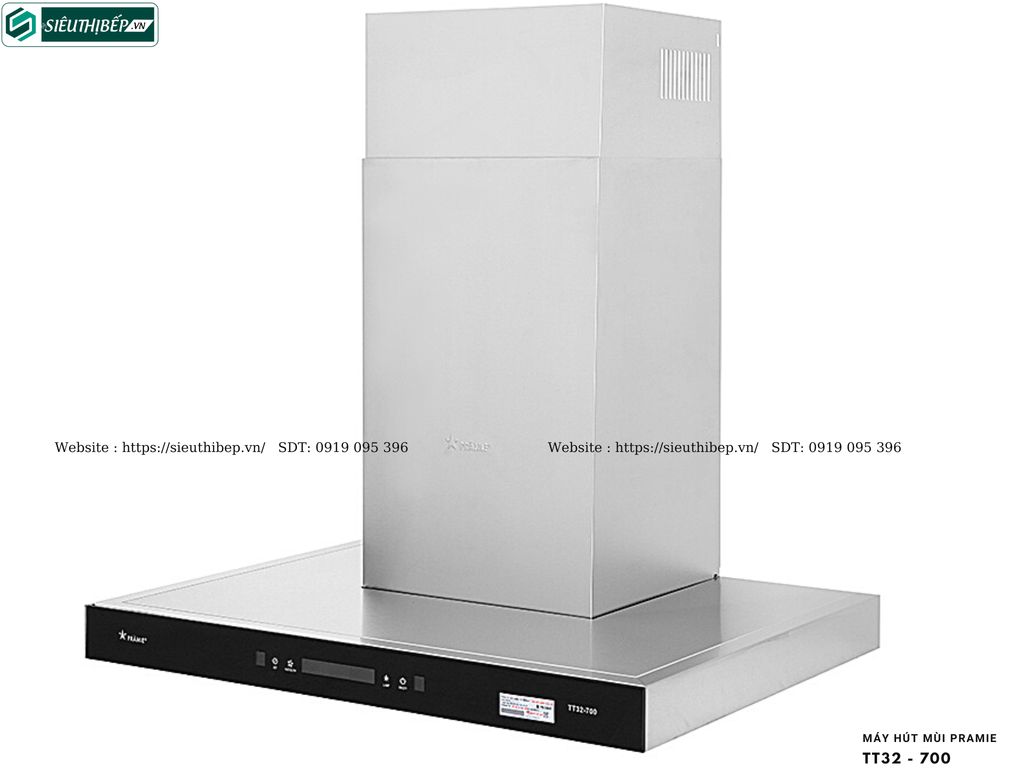Máy hút mùi Pramie TT32 - 900 / TT32 - 700 (Áp tường, chữ T - Made in Thailand)