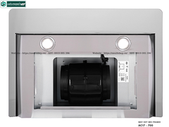 Máy hút mùi Pramie AC17 - 900 / AC17 - 700 (Áp tường, chữ T kính cong - Made in Thailand)