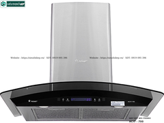 Máy hút mùi Pramie AC17 - 900 / AC17 - 700 (Áp tường, chữ T kính cong - Made in Thailand)