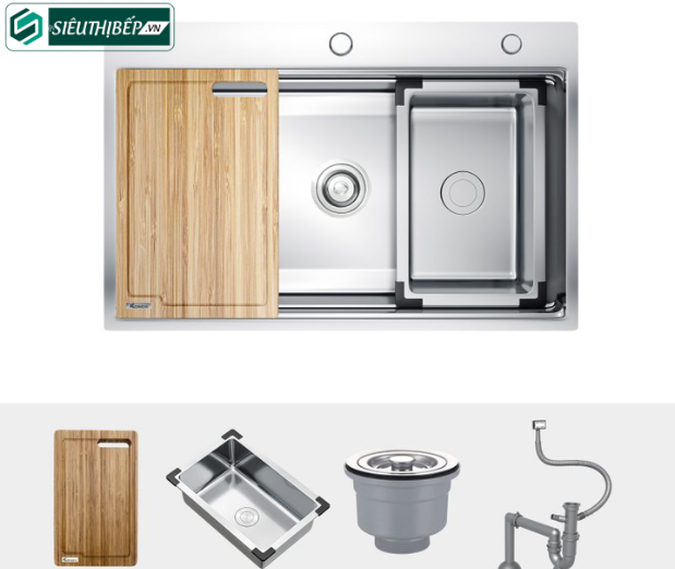 Chậu rửa bát Konox KN 7650TS (Inox 1 hộc lắp dương)
