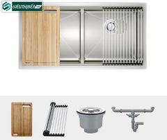 Chậu rửa bát Konox KN 8046DUB (inox 2 hộc đều)