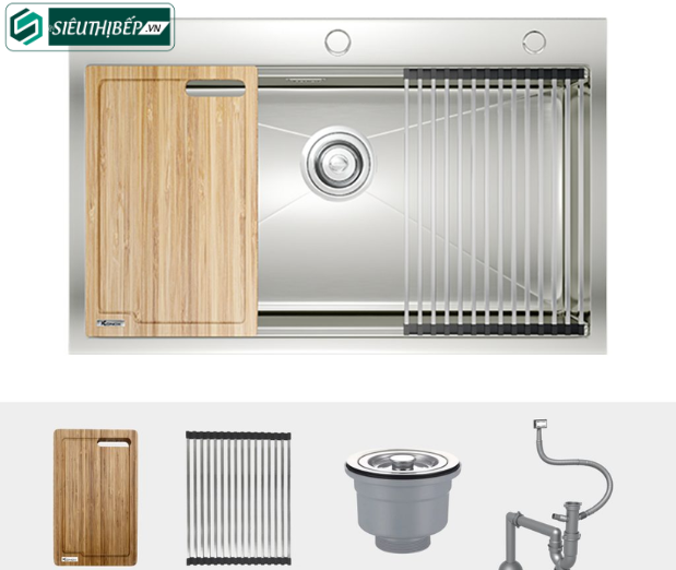 Chậu rửa bát Konox KN 8050TS (Inox 1 hộc - Lắp dương)