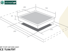 Bếp từ kết hợp điện Canzy CZ TL 867DT (Inverter tiết kiệm điện - Made in Thailand)