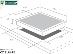 Bếp từ đôi Canzy CZ TL 869D (Inverter tiết kiệm điện - Made in Thailand)