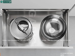 Giá xoong nồi Garis GP01 (Nan tạo hình dạng hộp, inox, dùng cho cánh kéo)