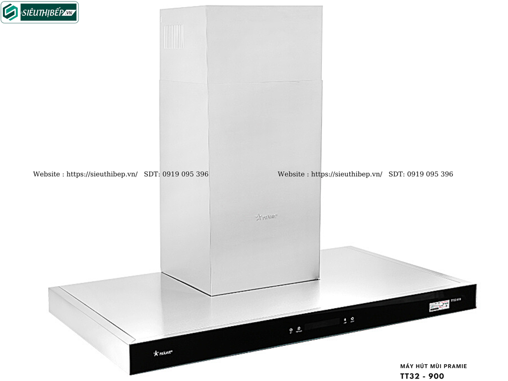 Máy hút mùi Pramie TT32 - 900 / TT32 - 700 (Áp tường, chữ T - Made in Thailand)