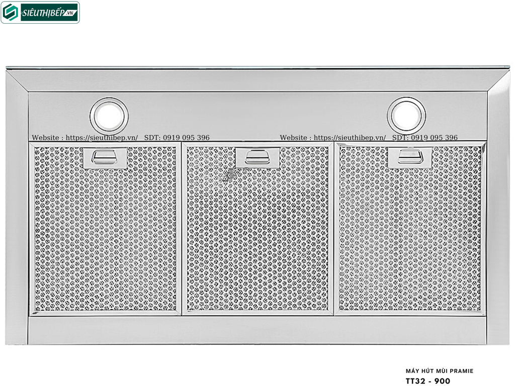 Máy hút mùi Pramie TT32 - 900 / TT32 - 700 (Áp tường, chữ T - Made in Thailand)