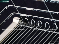 Giá xoong nồi Garis GP04C (Nan vuông, inox 304, bề mặt mạ chrome 5 lớp, dùng cho cánh mở)