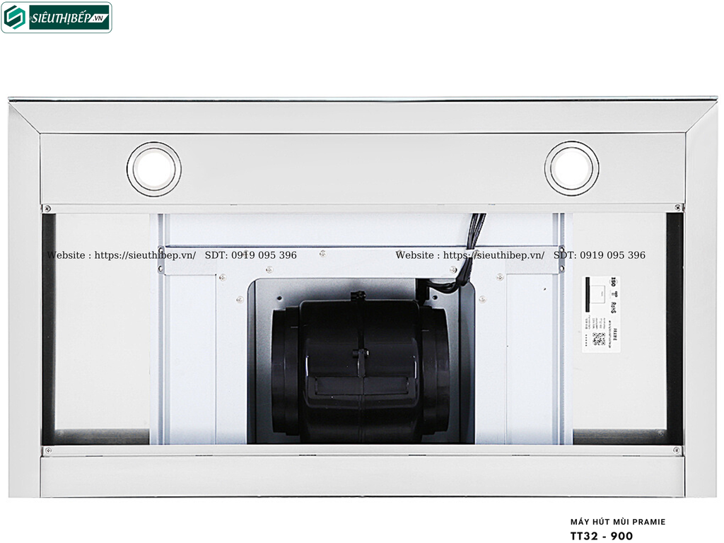 Máy hút mùi Pramie TT32 - 900 / TT32 - 700 (Áp tường, chữ T - Made in Thailand)