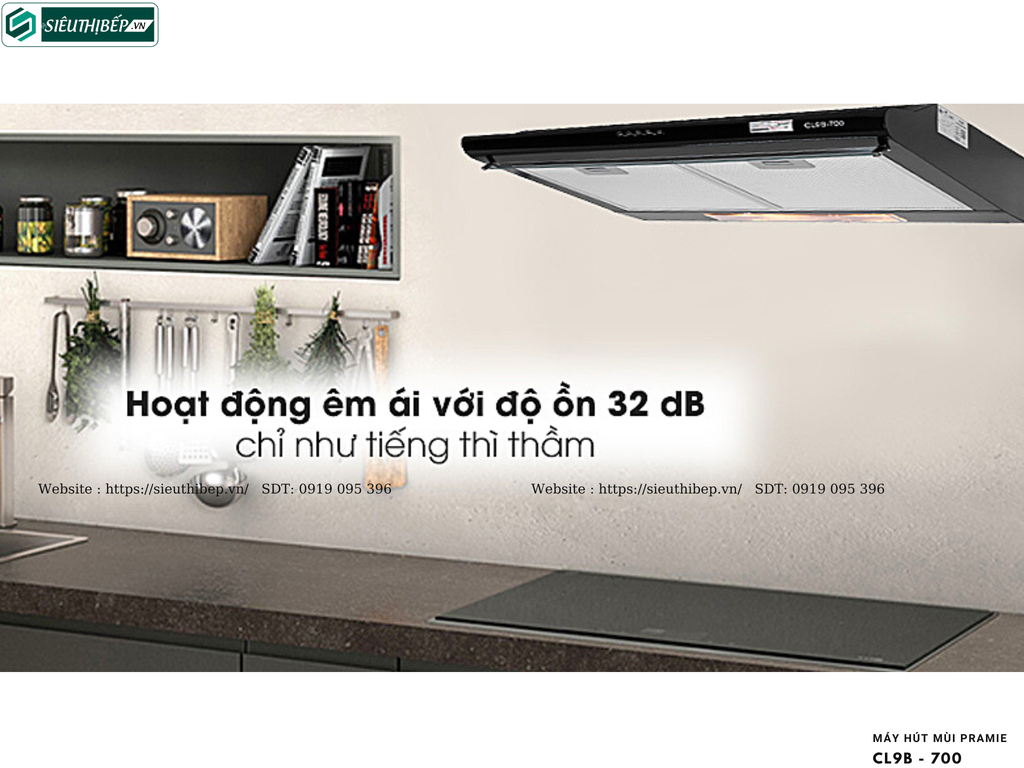 Máy hút mùi Pramie CL9B - 700 / CL9S - 700 (Cổ điển - Made in Thailand)